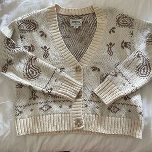 AEO Paisley Patterned Cardigan Size M